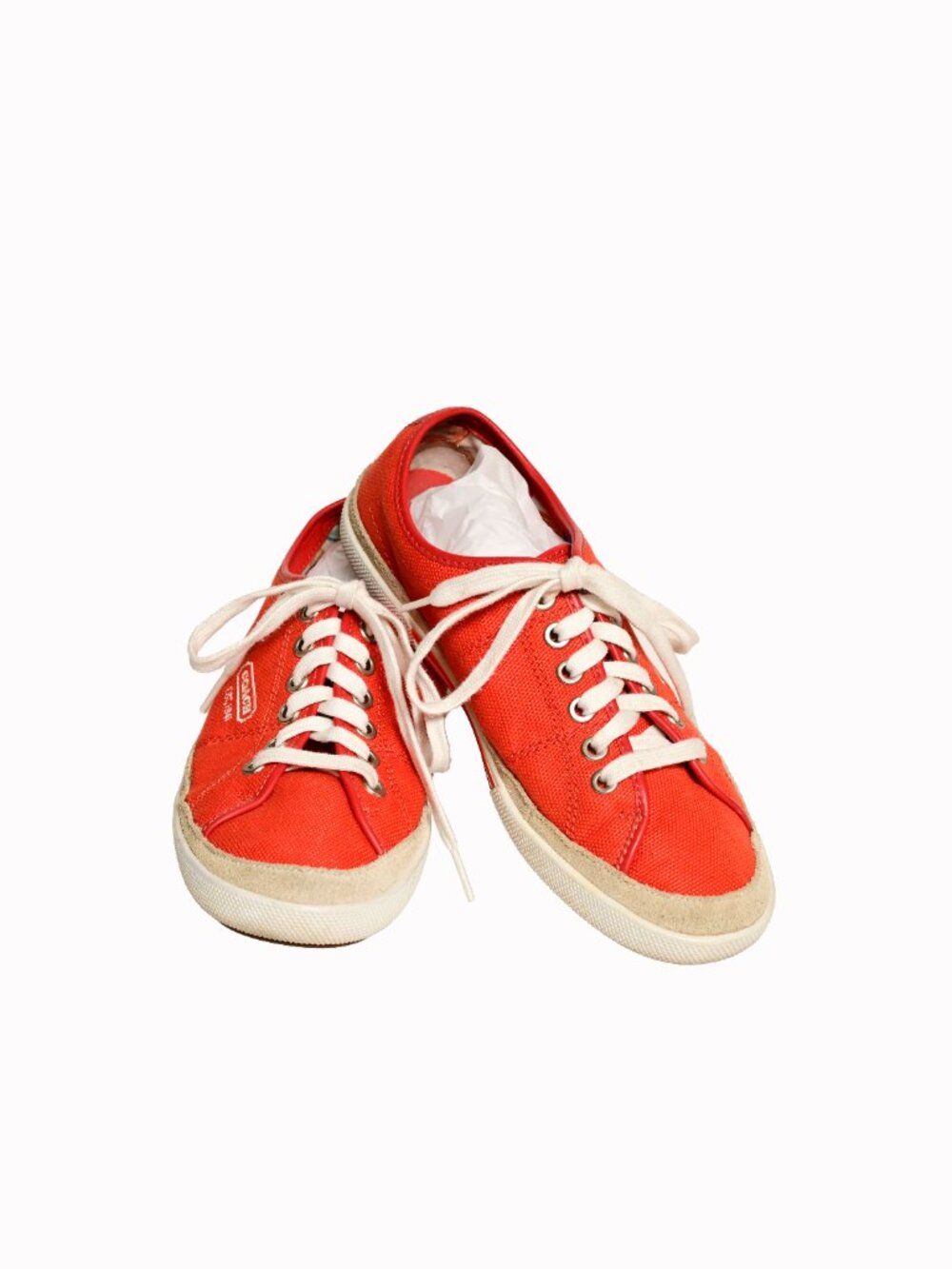 COACH - Orange Canvas Sneakers Size 8- Casual / Y2K - Picture 12 of 13